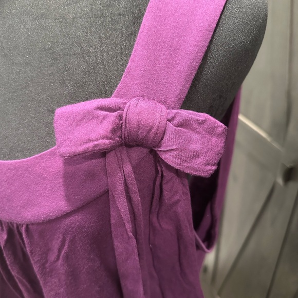 LOFT Vibrant Purple Blouse with Bow Detail - Picture 3 of 5